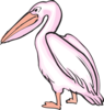 Pink Pelican Clip Art
